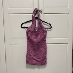 Princess Polly Heathered Plum Halter Mini Dress